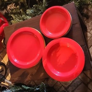 Vintage Mid Century Ingrid Plastic Melamine Plate & Bowl Set Of 18